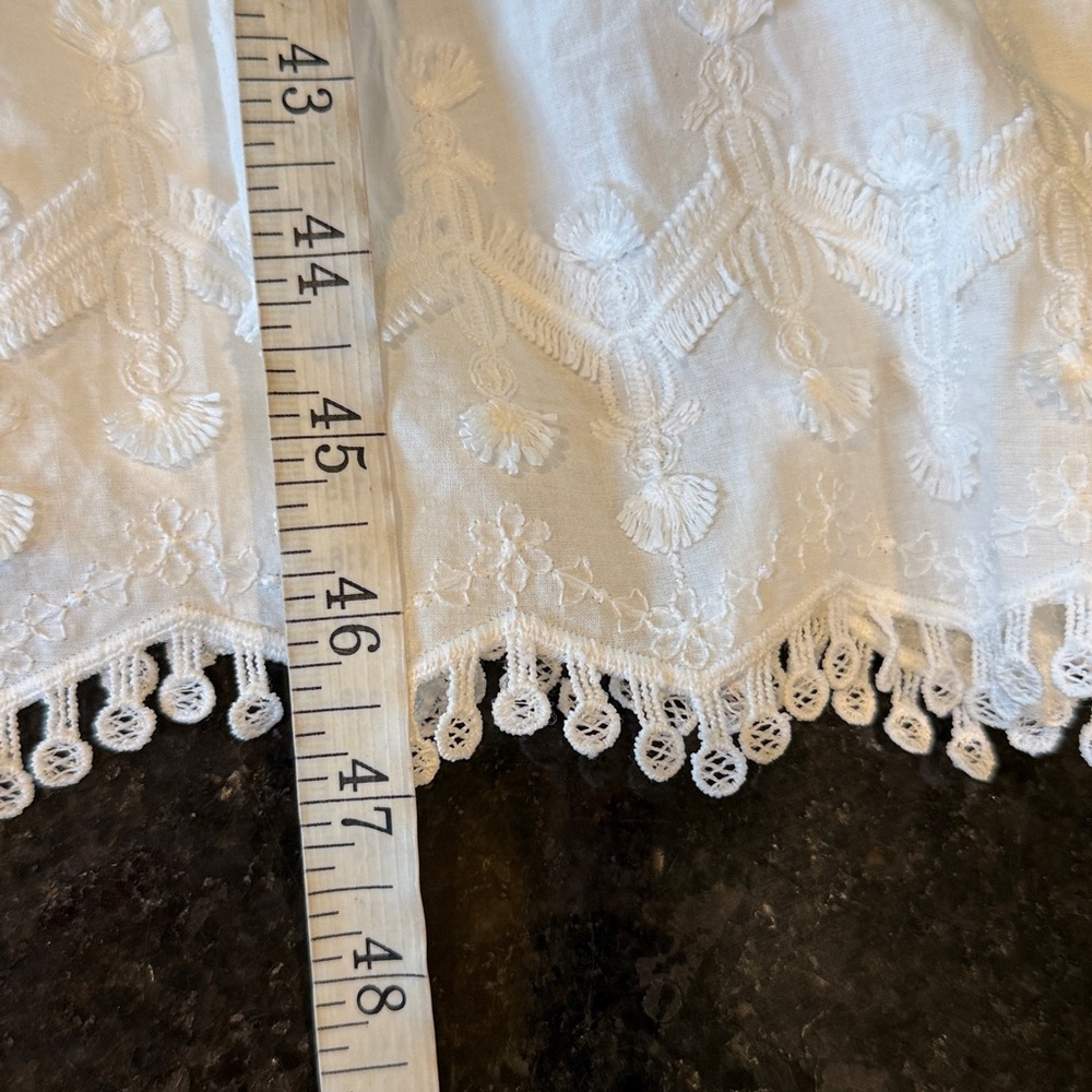 Zara White Embroidered Lace Boho Midi Dress Size Small - Picture 12 of 13